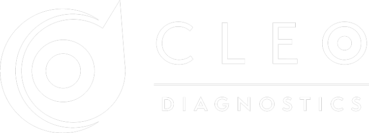 Cleo Diagnostics Limited Logo, reverse in white